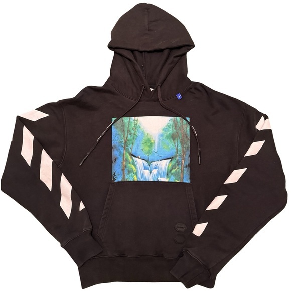 Off White Hoodie Diagonal Waterfall